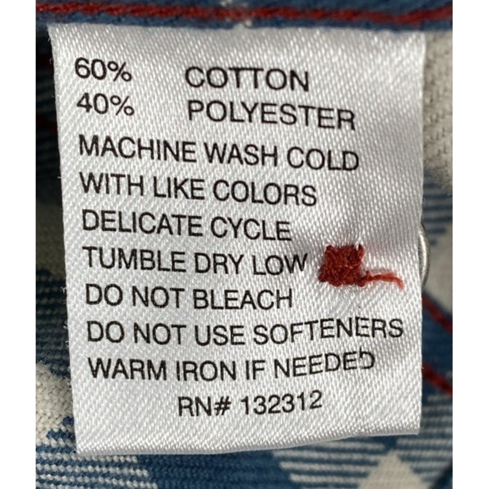 Howler Bros Harker's Flannel Shirt Men's Large Blue Plaid Single Pocket - Picture 5 of 8